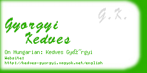 gyorgyi kedves business card